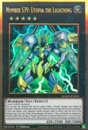 Number S39: Utopia the Lightning (MAGO-EN034) - Maximum Gold 1st Edition Maximum Gold Yugioh Single  Squirtle Squad Card Shop.