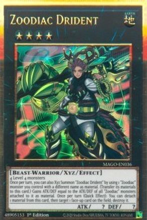 Zoodiac Drident (MAGO-EN036) - Maximum Gold 1st Edition Maximum Gold Yugioh Single  Squirtle Squad Card Shop.