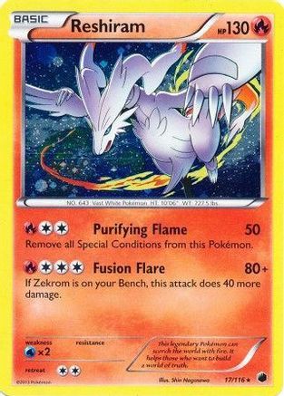 Reshiram (Cosmos Holo) 017/116  - Holofoil Miscellaneous Cards & Products - Promo Miscellaneous Cards & Products Pokemon Single  Squirtle Squad Card Shop.