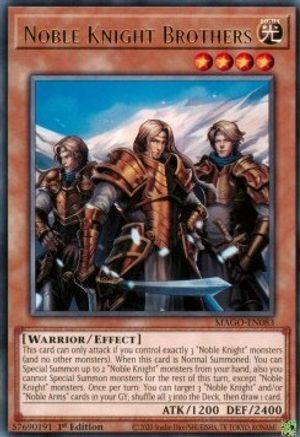 Noble Knight Brothers (MAGO-EN083) - Maximum Gold 1st Edition Maximum Gold Yugioh Single  Squirtle Squad Card Shop.