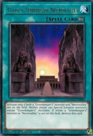 Hidden Temples of Necrovalley (MAGO-EN087) - Maximum Gold 1st Edition Maximum Gold Yugioh Single  Squirtle Squad Card Shop.