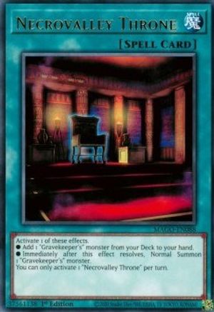Necrovalley Throne (MAGO-EN088) - Maximum Gold 1st Edition Maximum Gold Yugioh Single  Squirtle Squad Card Shop.