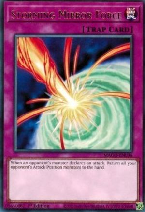 Storming Mirror Force (MAGO-EN096) - Maximum Gold 1st Edition Maximum Gold Yugioh Single  Squirtle Squad Card Shop.