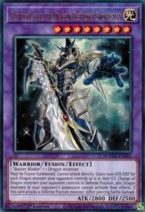 Buster Blader, the Dragon Destroyer Swordsman (MAGO-EN101) - Maximum Gold 1st Edition Maximum Gold Yugioh Single  Squirtle Squad Card Shop.