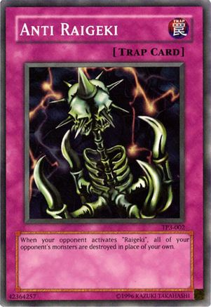 Anti Raigeki (TP3-002) - Tournament Pack 3 Unlimited Tournament Pack 3 Yugioh Single  Squirtle Squad Card Shop.