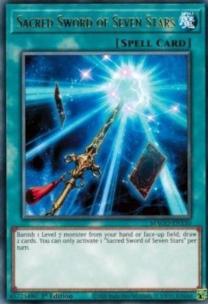 Sacred Sword of Seven Stars (MAGO-EN150) - Maximum Gold 1st Edition Maximum Gold Yugioh Single  Squirtle Squad Card Shop.