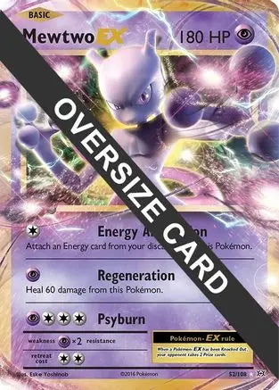 Mewtwo EX - 52/108/108  - Holofoil Jumbo Cards - Promo Jumbo Cards Pokemon Single  Squirtle Squad Card Shop.