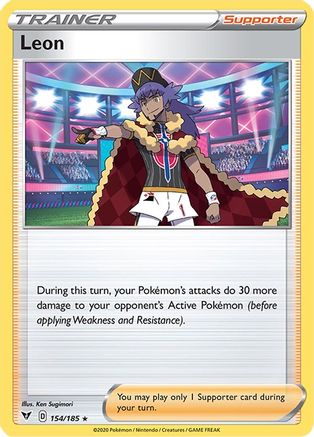 Leon 154/185  Deck Exclusives - Rare Deck Exclusives Pokemon Single  Squirtle Squad Card Shop.