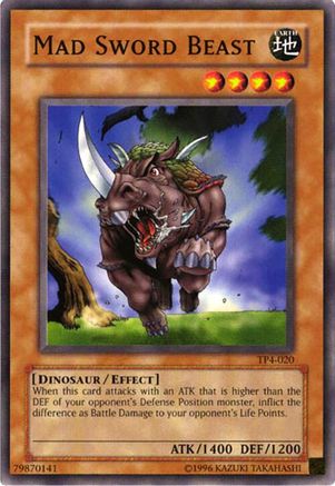 Mad Sword Beast (TP4-020) - Tournament Pack 4 Unlimited Tournament Pack 4 Yugioh Single  Squirtle Squad Card Shop.