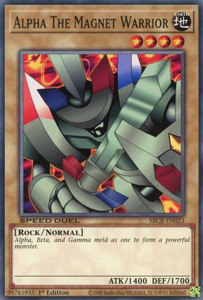 Alpha The Magnet Warrior (SBCB-EN023) - Speed Duel: Battle City Box 1st Edition Speed Duel: Battle City Box Yugioh Single  Squirtle Squad Card Shop.