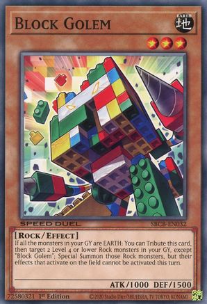 Block Golem (SBCB-EN032) - Speed Duel: Battle City Box 1st Edition Speed Duel: Battle City Box Yugioh Single  Squirtle Squad Card Shop.
