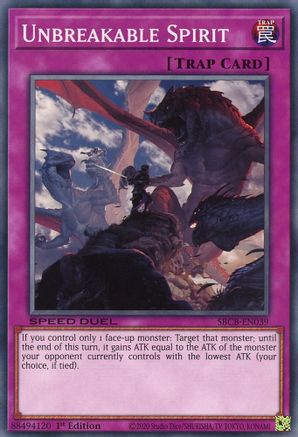 Unbreakable Spirit (SBCB-EN039) - Speed Duel: Battle City Box 1st Edition Speed Duel: Battle City Box Yugioh Single  Squirtle Squad Card Shop.