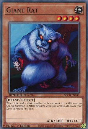 Giant Rat (SBCB-EN047) - Speed Duel: Battle City Box 1st Edition Speed Duel: Battle City Box Yugioh Single  Squirtle Squad Card Shop.
