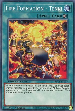 Fire Formation - Tenki (SBCB-EN057) - Speed Duel: Battle City Box 1st Edition Speed Duel: Battle City Box Yugioh Single  Squirtle Squad Card Shop.