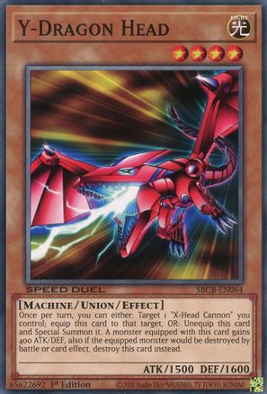 Y-Dragon Head (SBCB-EN064) - Speed Duel: Battle City Box 1st Edition Speed Duel: Battle City Box Yugioh Single  Squirtle Squad Card Shop.