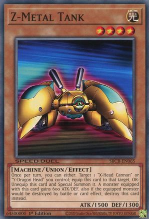 Z-Metal Tank (SBCB-EN065) - Speed Duel: Battle City Box 1st Edition Speed Duel: Battle City Box Yugioh Single  Squirtle Squad Card Shop.