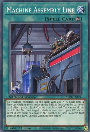 Machine Assembly Line (SBCB-EN076) - Speed Duel: Battle City Box 1st Edition Speed Duel: Battle City Box Yugioh Single  Squirtle Squad Card Shop.