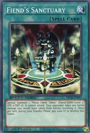 Fiend's Sanctuary (SBCB-EN097) - Speed Duel: Battle City Box 1st Edition Speed Duel: Battle City Box Yugioh Single  Squirtle Squad Card Shop.