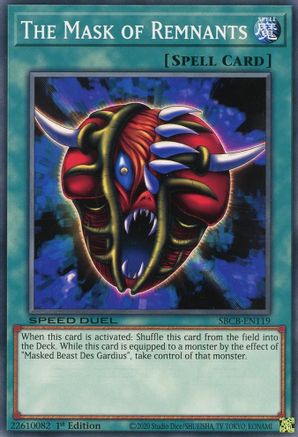 The Mask of Remnants (SBCB-EN119) - Speed Duel: Battle City Box 1st Edition Speed Duel: Battle City Box Yugioh Single  Squirtle Squad Card Shop.