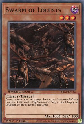 Swarm of Locusts (SBCB-EN153) - Speed Duel: Battle City Box 1st Edition Speed Duel: Battle City Box Yugioh Single  Squirtle Squad Card Shop.