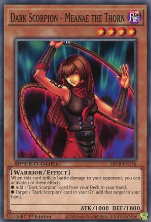 Dark Scorpion - Meanae the Thorn (SBCB-EN156) - Speed Duel: Battle City Box 1st Edition Speed Duel: Battle City Box Yugioh Single  Squirtle Squad Card Shop.