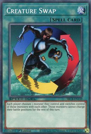 Creature Swap (SBCB-EN159) - Speed Duel: Battle City Box 1st Edition Speed Duel: Battle City Box Yugioh Single  Squirtle Squad Card Shop.
