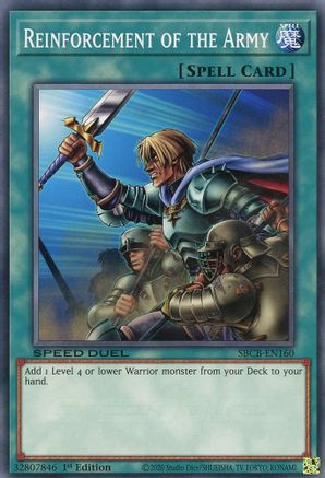 Reinforcement of the Army (SBCB-EN160) - Speed Duel: Battle City Box 1st Edition Speed Duel: Battle City Box Yugioh Single  Squirtle Squad Card Shop.