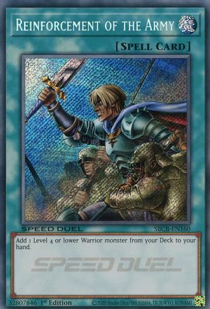 Reinforcement of the Army (Secret) (SBCB-EN160) - Speed Duel: Battle City Box 1st Edition Speed Duel: Battle City Box Yugioh Single  Squirtle Squad Card Shop.