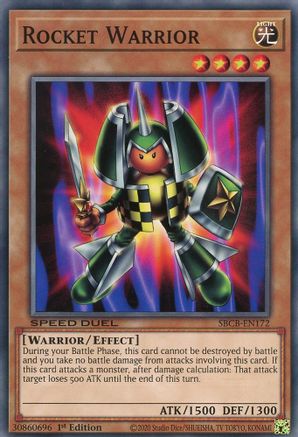 Rocket Warrior (SBCB-EN172) - Speed Duel: Battle City Box 1st Edition Speed Duel: Battle City Box Yugioh Single  Squirtle Squad Card Shop.