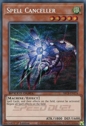 Spell Canceller (Secret) (SBCB-EN174) - Speed Duel: Battle City Box 1st Edition Speed Duel: Battle City Box Yugioh Single  Squirtle Squad Card Shop.