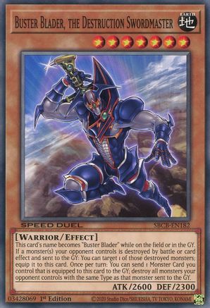 Buster Blader, the Destruction Swordmaster (SBCB-EN182) - Speed Duel: Battle City Box 1st Edition Speed Duel: Battle City Box Yugioh Single  Squirtle Squad Card Shop.