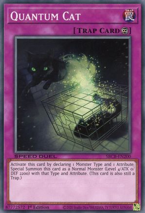 Quantum Cat (SBCB-EN200) - Speed Duel: Battle City Box 1st Edition Speed Duel: Battle City Box Yugioh Single  Squirtle Squad Card Shop.