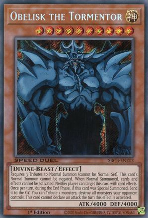 Obelisk the Tormentor (SBCB-EN202) - Speed Duel: Battle City Box 1st Edition Speed Duel: Battle City Box Yugioh Single  Squirtle Squad Card Shop.