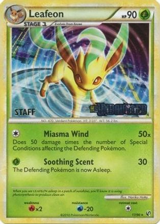 Leafeon - 17/90 (Prerelease) [Staff]/90  - Holofoil Nintendo Promos - Promo Nintendo Promos Pokemon Single  Squirtle Squad Card Shop.
