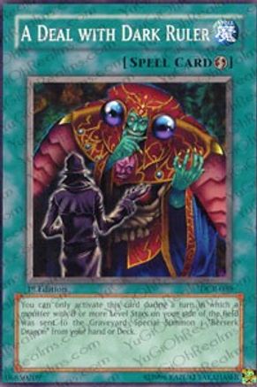 A Deal with Dark Ruler (DCR-030) - Dark Crisis Unlimited Dark Crisis Yugioh Single  Squirtle Squad Card Shop.