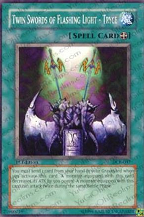 Twin Swords of Flashing Light - Tryce (DCR-037) - Dark Crisis Unlimited Dark Crisis Yugioh Single  Squirtle Squad Card Shop.