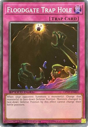Floodgate Trap Hole (OPTP-EN001) - Miscellaneous Promotional Cards Limited Miscellaneous Promotional Cards Yugioh Single  Squirtle Squad Card Shop.