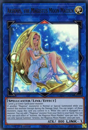 Artemis, the Magistus Moon Maiden (GEIM-EN008) - Genesis Impact 1st Edition Genesis Impact Yugioh Single  Squirtle Squad Card Shop.