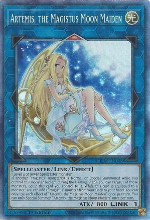 Artemis, the Magistus Moon Maiden (CR) (GEIM-EN008) - Genesis Impact 1st Edition Genesis Impact Yugioh Single  Squirtle Squad Card Shop.