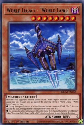 World Legacy - "World Lance" (GEIM-EN058) - Genesis Impact 1st Edition Genesis Impact Yugioh Single  Squirtle Squad Card Shop.