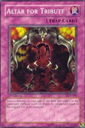 Altar for Tribute (DCR-095) - Dark Crisis 1st Edition Dark Crisis Yugioh Single  Squirtle Squad Card Shop.