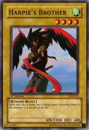 Harpie's Brother (SDJ-011) - Starter Deck: Joey Unlimited Starter Deck: Joey Yugioh Single  Squirtle Squad Card Shop.