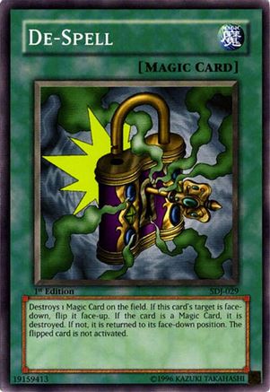 De-Spell (SDJ-029) - Starter Deck: Joey 1st Edition Starter Deck: Joey Yugioh Single  Squirtle Squad Card Shop.