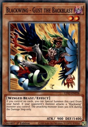 Blackwing - Gust the Backblast (LDS2-EN038) - Legendary Duelists: Season 2 1st Edition Legendary Duelists: Season 2 Yugioh Single  Squirtle Squad Card Shop.