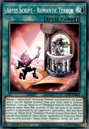 Abyss Script - Romantic Terror (LDS2-EN062) - Legendary Duelists: Season 2 1st Edition Legendary Duelists: Season 2 Yugioh Single  Squirtle Squad Card Shop.