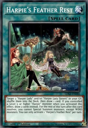 Harpie's Feather Rest (LDS2-EN086) - Legendary Duelists: Season 2 1st Edition Legendary Duelists: Season 2 Yugioh Single  Squirtle Squad Card Shop.
