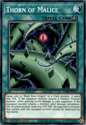 Thorn of Malice (LDS2-EN117) - Legendary Duelists: Season 2 1st Edition Legendary Duelists: Season 2 Yugioh Single  Squirtle Squad Card Shop.