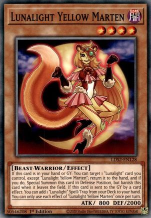 Lunalight Yellow Marten (LDS2-EN128) - Legendary Duelists: Season 2 1st Edition Legendary Duelists: Season 2 Yugioh Single  Squirtle Squad Card Shop.
