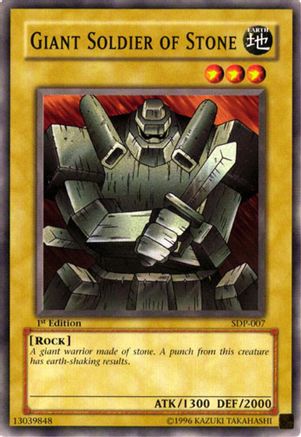 Giant Soldier of Stone (SDP-007) - Starter Deck: Pegasus 1st Edition Starter Deck: Pegasus Yugioh Single  Squirtle Squad Card Shop.