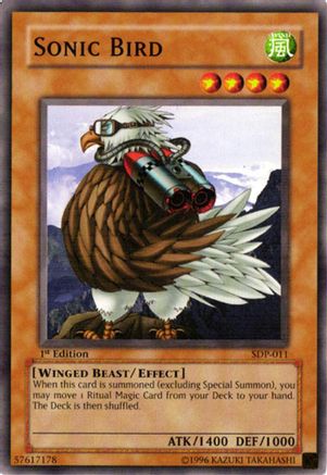 Sonic Bird (SDP-011) - Starter Deck: Pegasus Unlimited Starter Deck: Pegasus Yugioh Single  Squirtle Squad Card Shop.